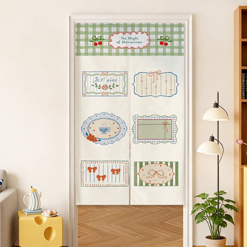 VIKAMA Blue Grid French Noren  - Commercial Window Printing 评论和价格