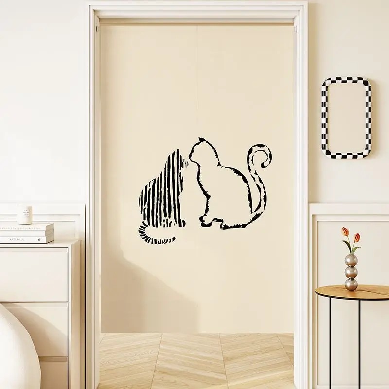 VIKAMA Minimal Line Cat Noren  - Commercial Window Printing 评论和价格
