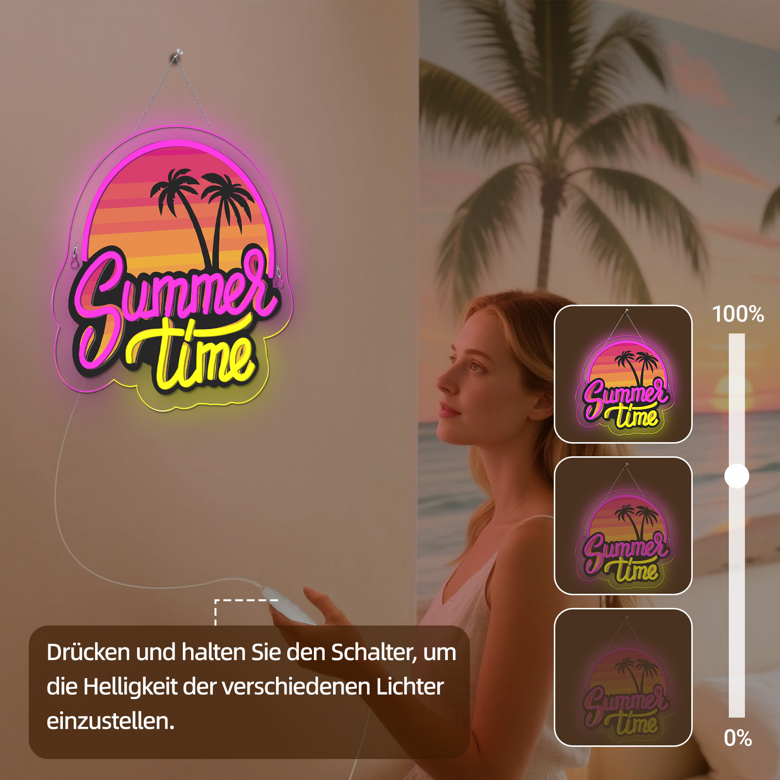 Summer Time Neon Sign UV Print - Commercial Printing Shop 评论和价格
