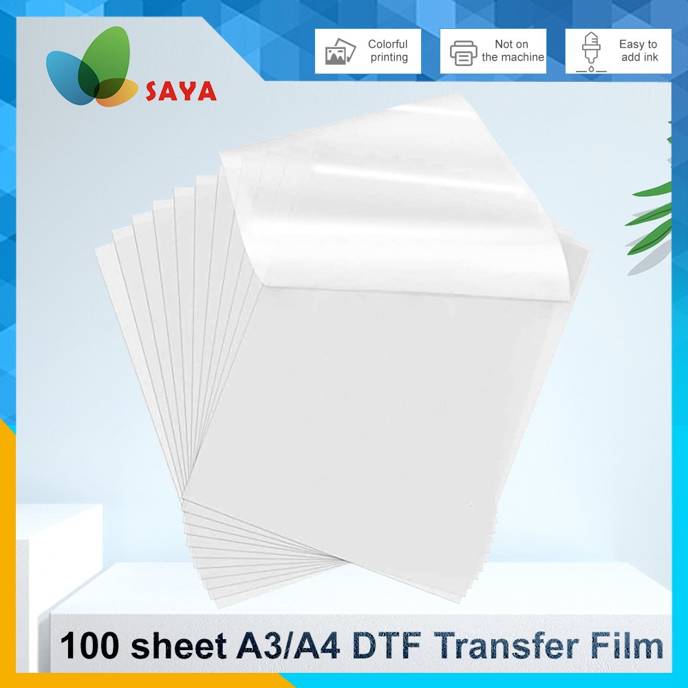 50/100 Pcs DTF Film A3/A4 Doub - Heat Transfer Vinyl Roll 评论和价格
