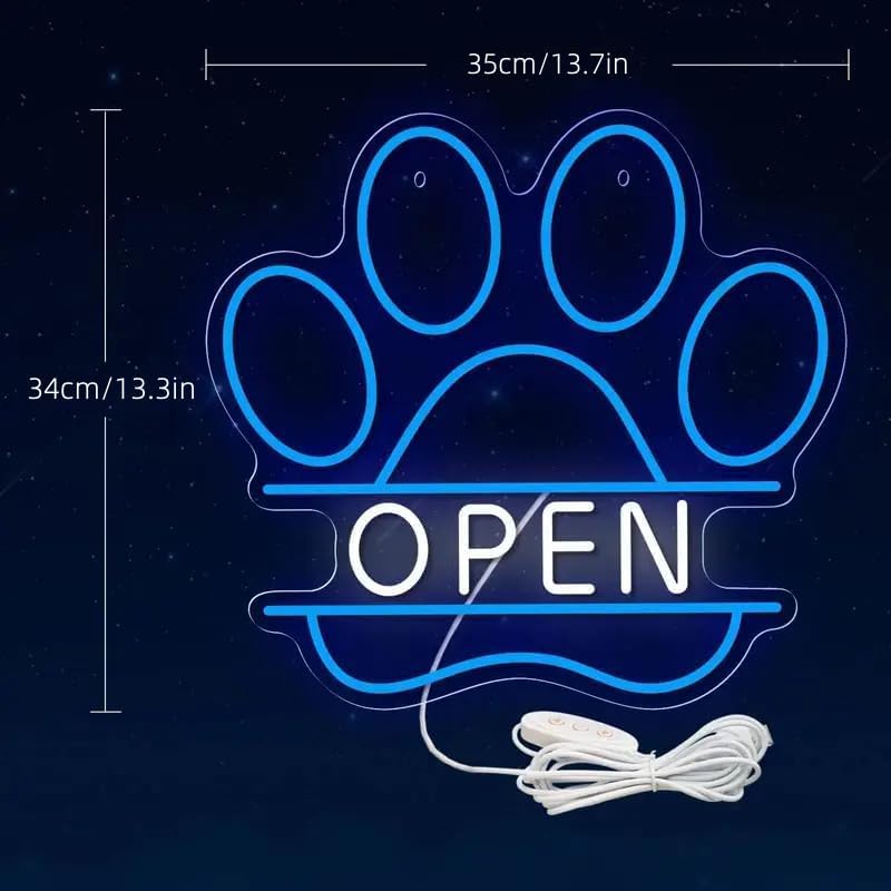 LED Neon Sign USB Dimmable Paw - Commercial Printing Shop 评论和价格