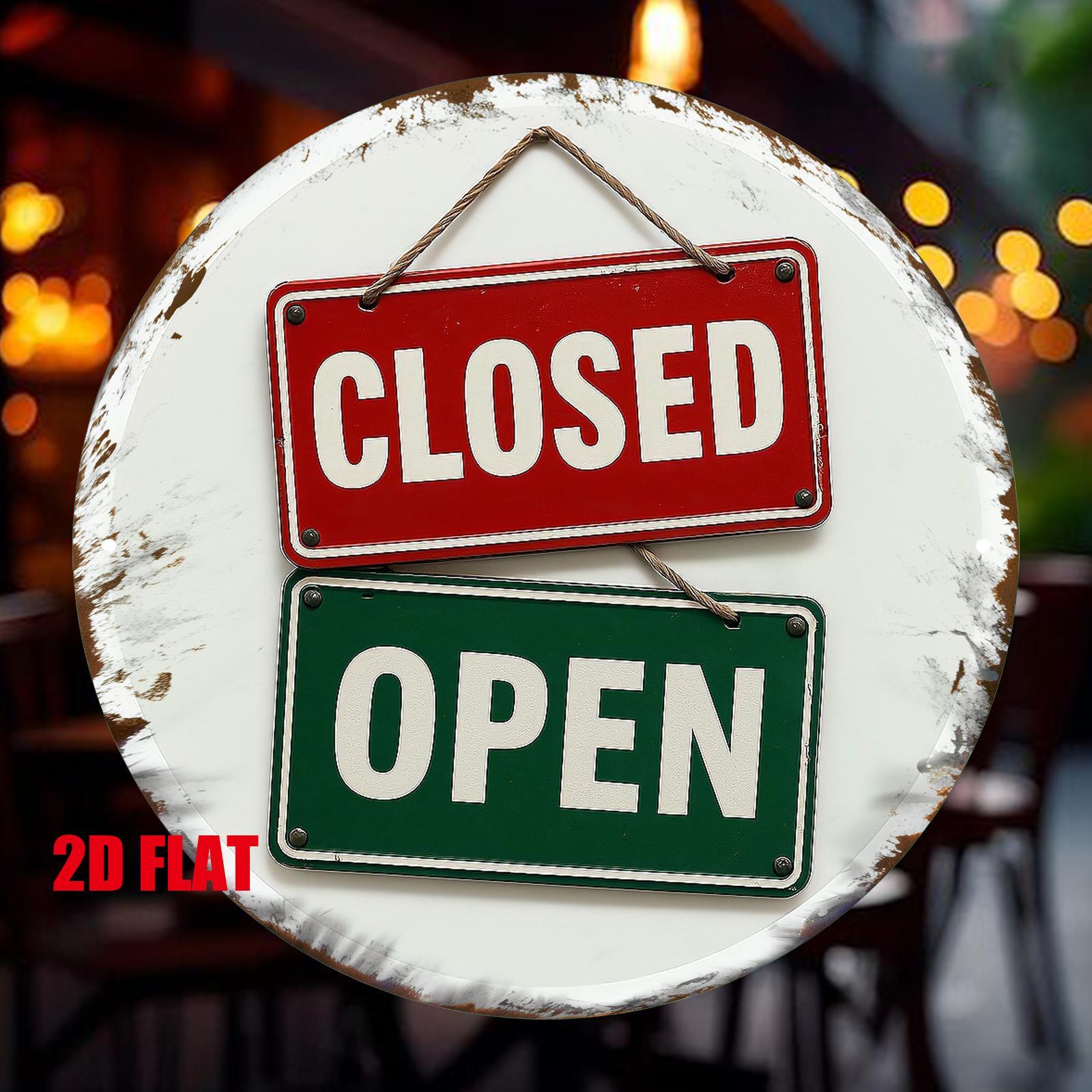 2D Flat, 1pc OPEN/Closed Sign  - Commercial Printing Business 评论和价格